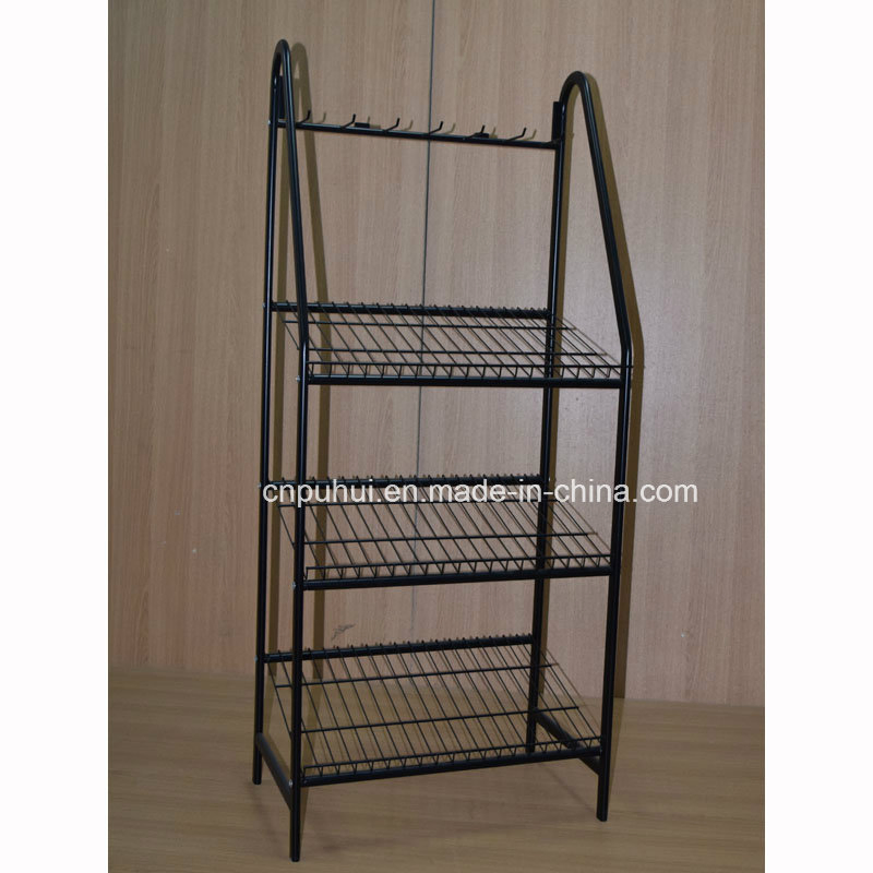 Multi Layers Metal Floor Display Stand for Retail Stores (PHY395)
