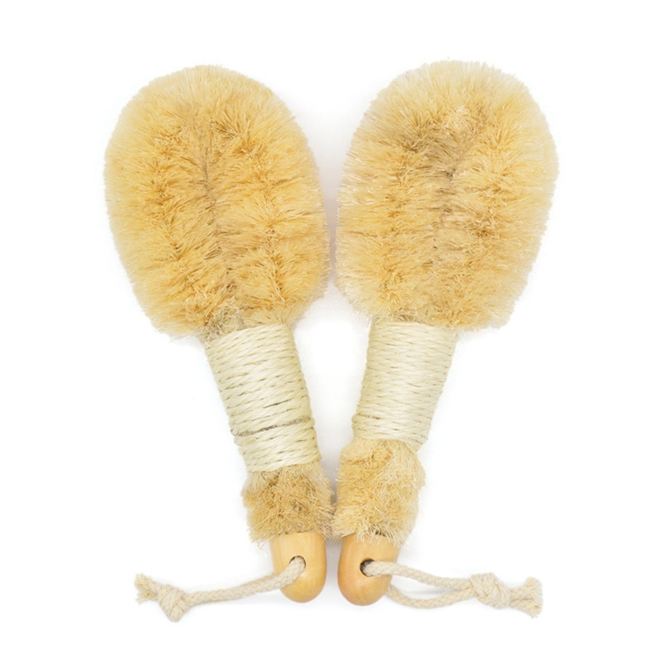 High Quality Natural Sisal Dry Skin Brush for Cellulite Exfoliating Body Scrubber Massage Wooden Dry Bath Skin Brush