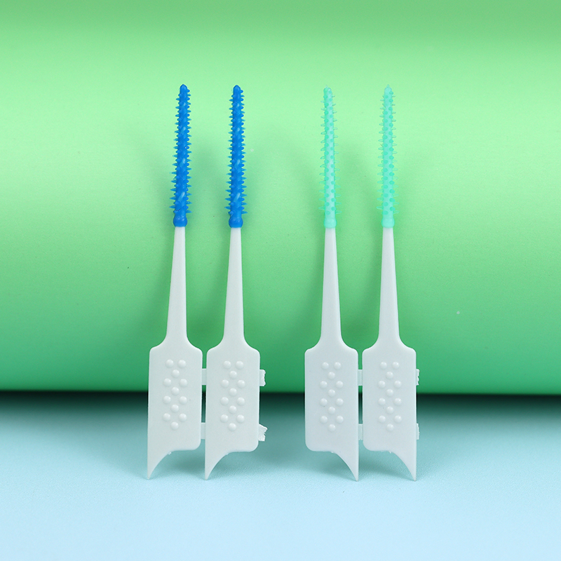 Customized Interdental Brush Toothpick Soft Rubber Dental Picks for Orthodontic Travel Case