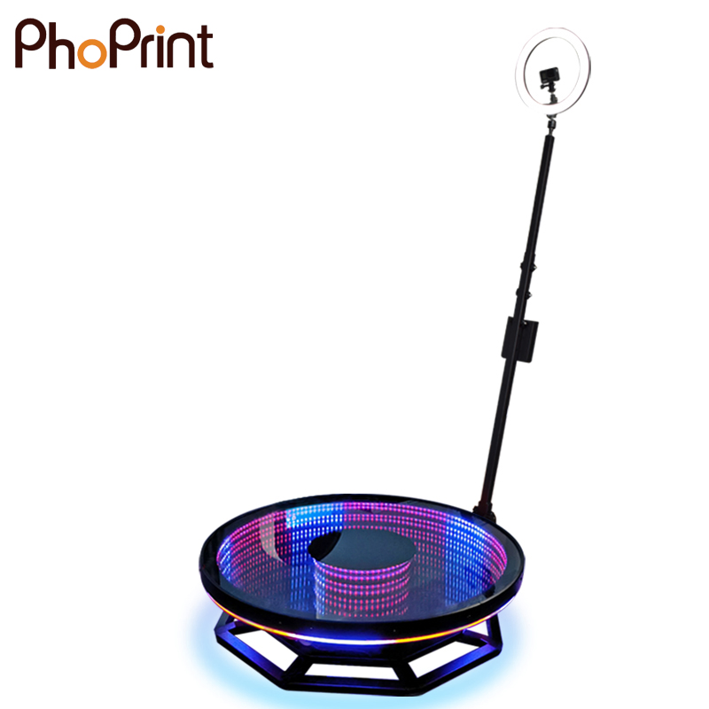 Automatic Revolve Wedding Party 360 Photo Booth Kiosk with Software Camera