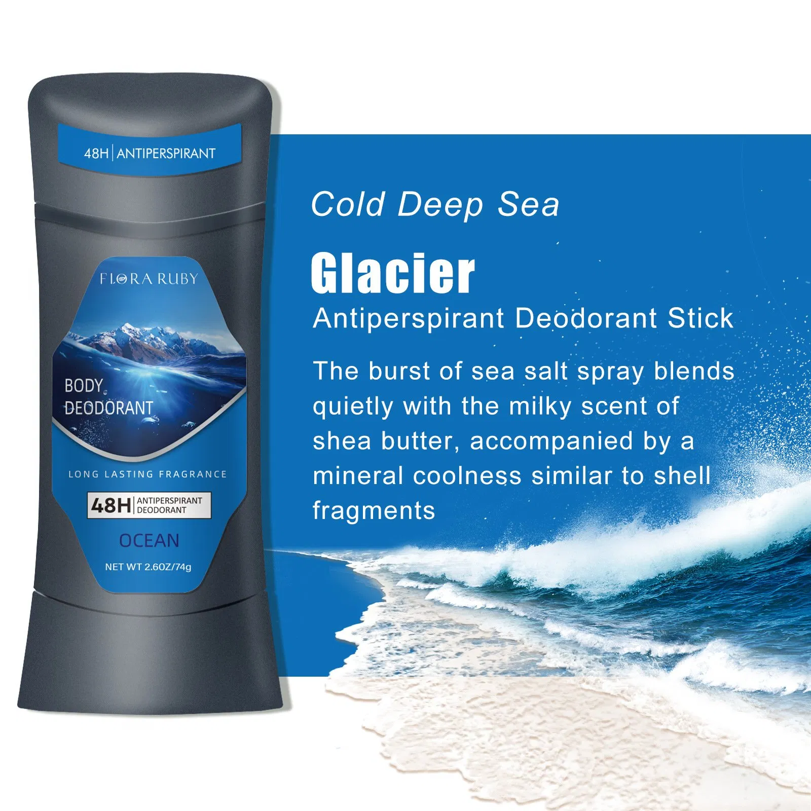 Refreshing Non-Irritating Deodorant with Soothing Organic Pearl Beads
