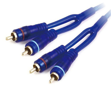 Кабель Y-типа 2RCA-2RCA, прозрачный
