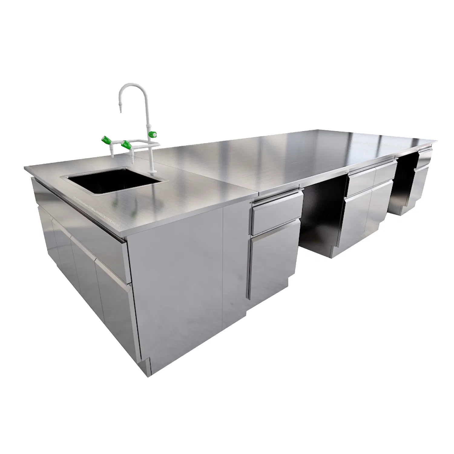 Heavy-Duty Stainless Steel Lab Countertops Easy to Sanitize Laboratory Benchtop