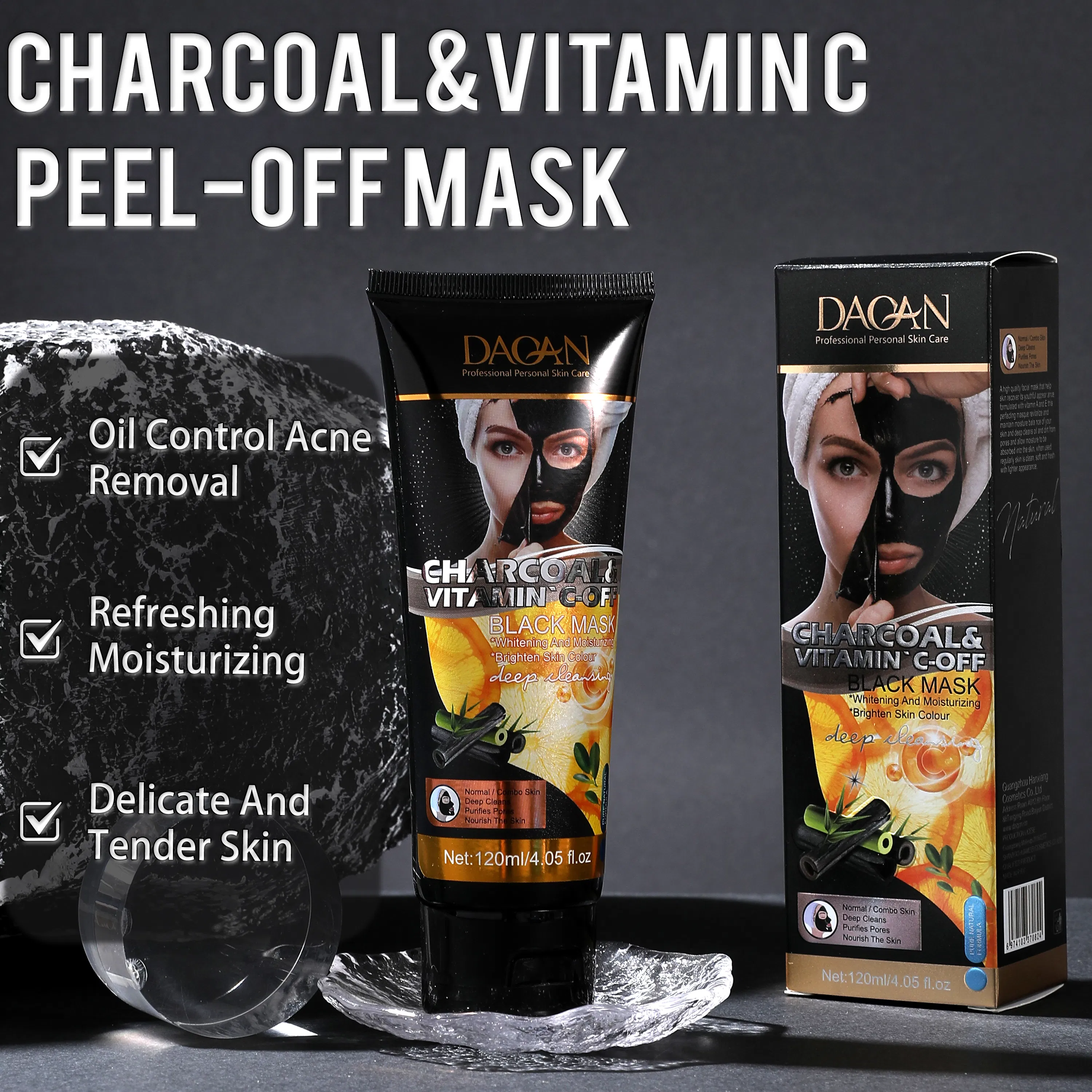 Charcoal and Vitamin C Peel-off Mask for Oily Skin