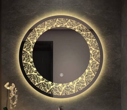 4/5mm Wholesale Silver Copper Free Wall LED Glass Mirror of Frame with Bluetooth 3lights