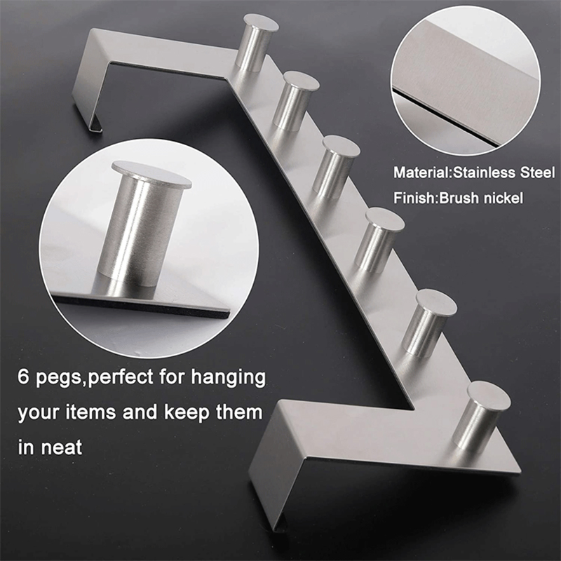 Factory Hot Sale Home Decor Metal Stainless Steel Cast Iron Marine Bathroom Sanitary Ware Decorative Plant Key Handbag Coat Hat Snap J Over Door Hanging Hook