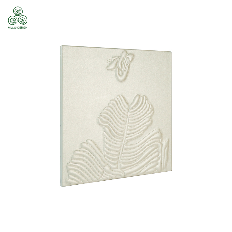 Combining 3D Relief and Chinese Embroidery on Luxury MDF as Wall Panel