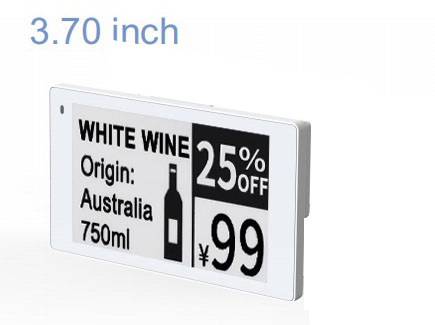 Customized 3.7 Inch Electronic Screen and Eink Reader 2.4G SDR Wireless Mode IP65 Class with Black and White Color Forprice Tag Risk Control System OEM ODM