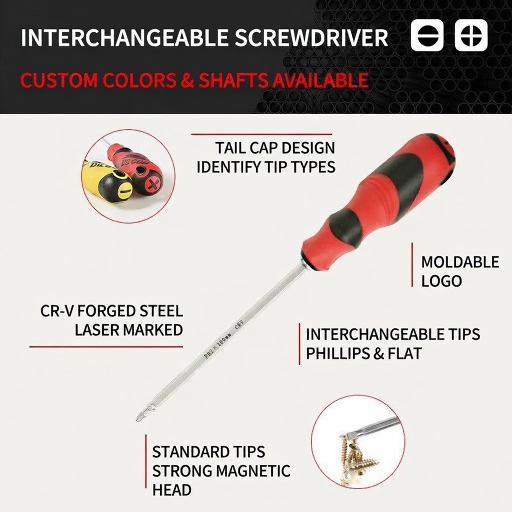 2in1 Interchangeable Handle Screwdriver Set Tool Multi-Fuctional Screwdriver Set