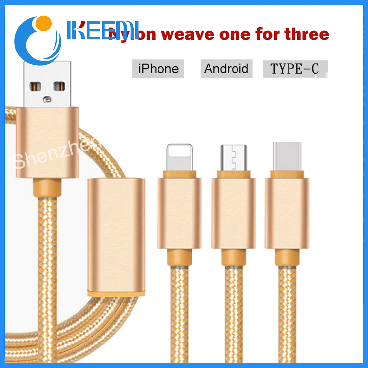 Универсальный кабель 3 в 1 для быстрой зарядки