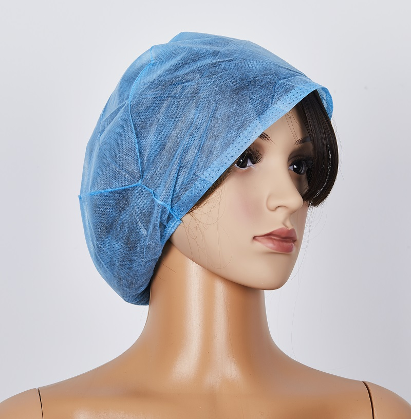 Green PP Material Disposable Hair Mask Hat
