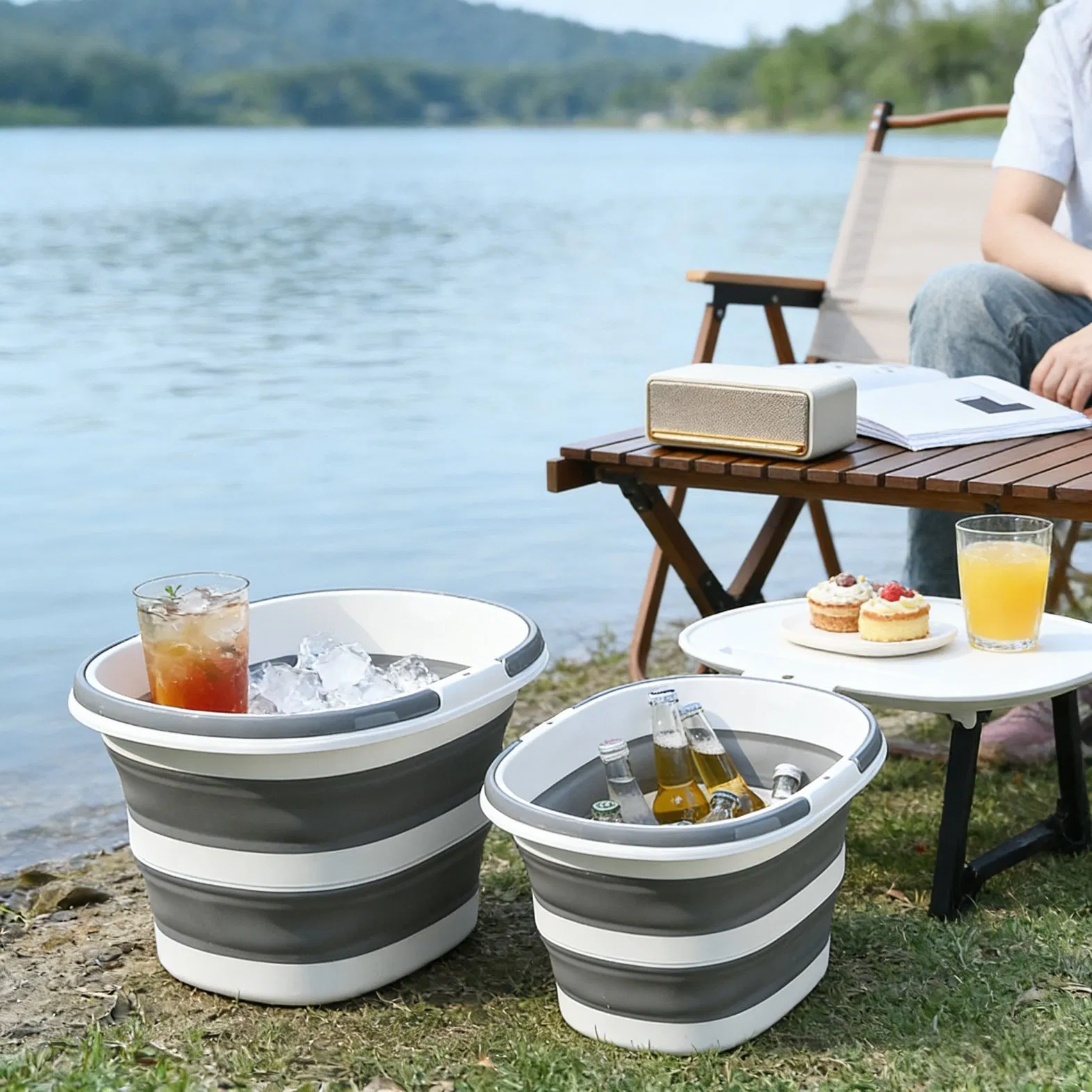 Home & Outdoor Portable Folding Bucket OEM ODM for Carrying Laundry & Camping