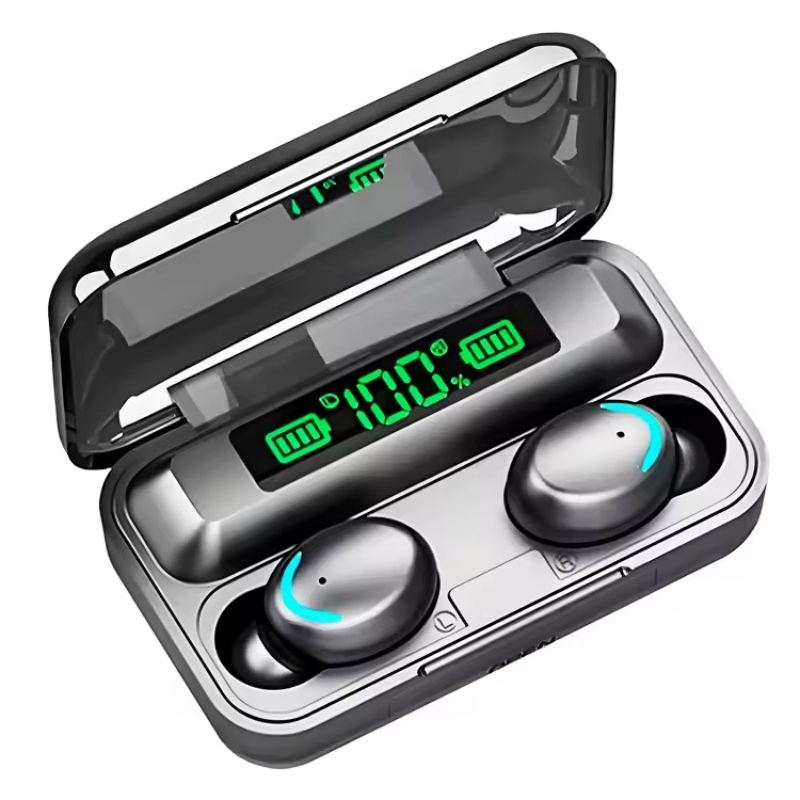 Waterproof True Wireless Tws Gaming 5.0 Bluetooth Headphone F9-5 Stereo LED Digital Display Earbuds in-Ear with Power Bank