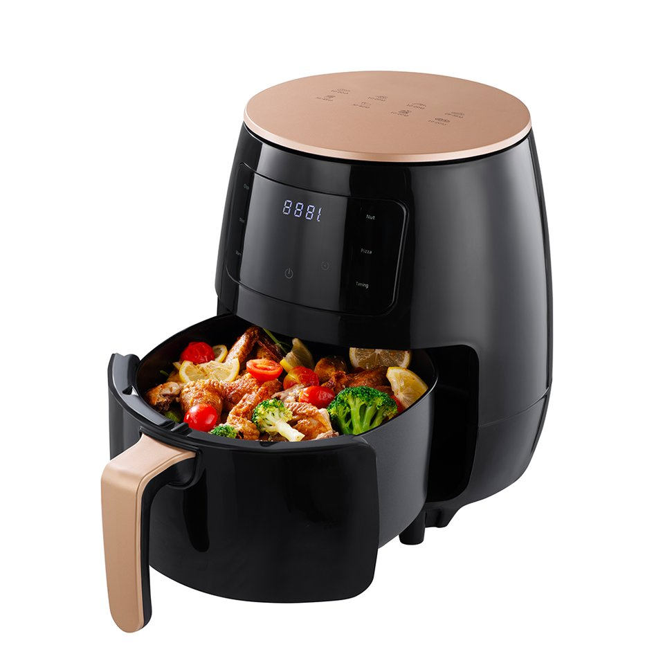 Home Use Multifunctional Large Capacity Heating stainless Steel with Timing and Temperature Setting 6L Air Fryer
