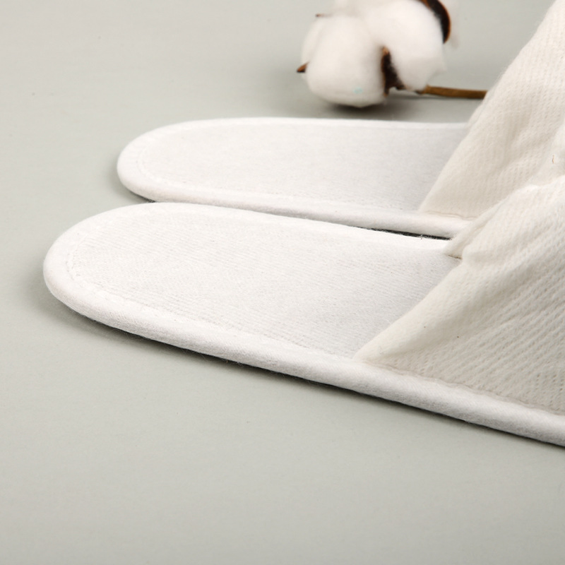 Straw /Cork Sole Non-Slip Disposable Slippers Biodegradable Spunlace Hotel Slippers