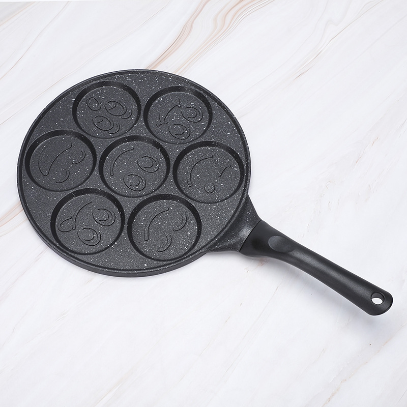 Whole Sale Nonstick 7-Hole Cartoon Mini Portable Eggs Frying Breakfast Cookware Pancake Pan