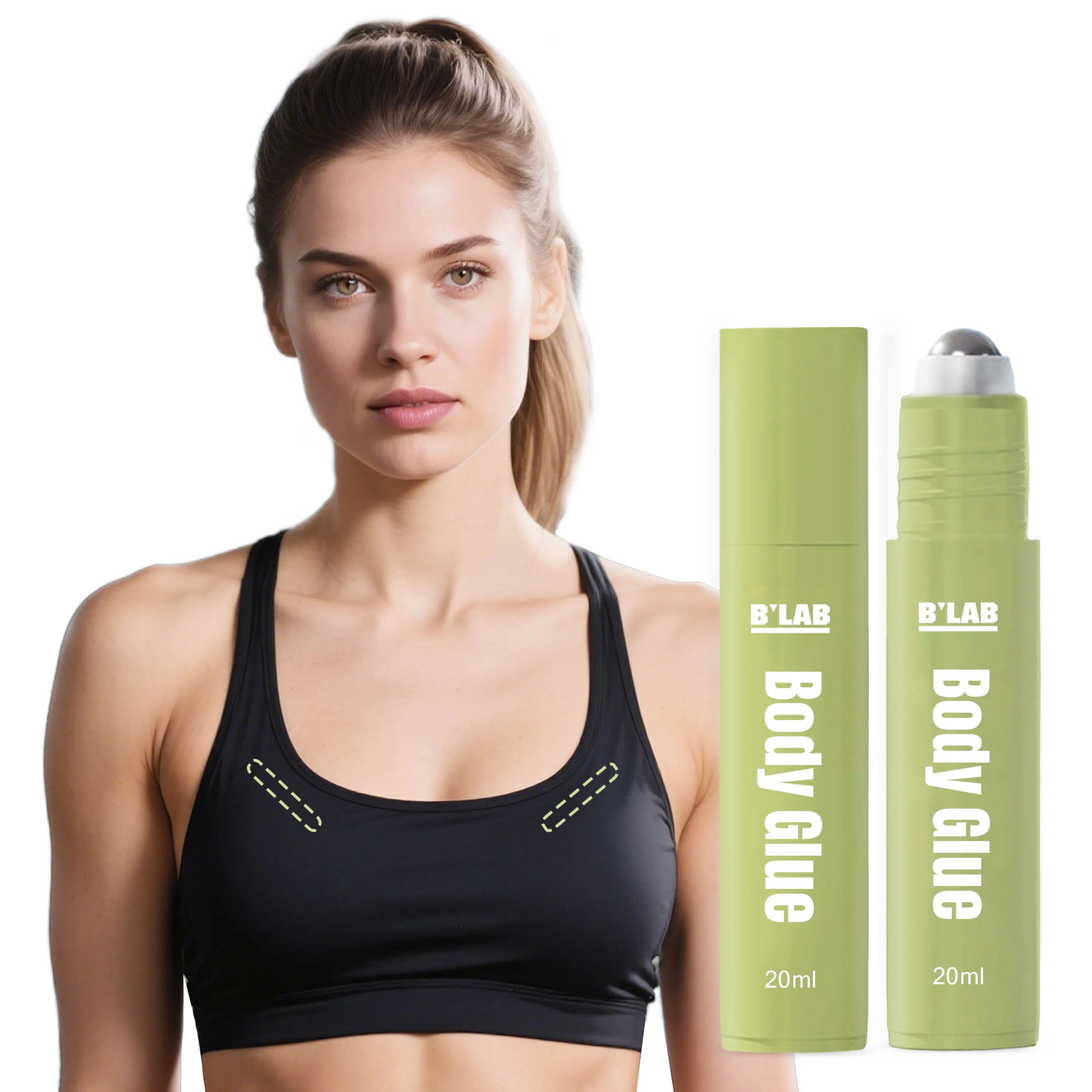 Factory Custom Skin Adhesive Body Gel Cloth Bra Roll on Body Glue
