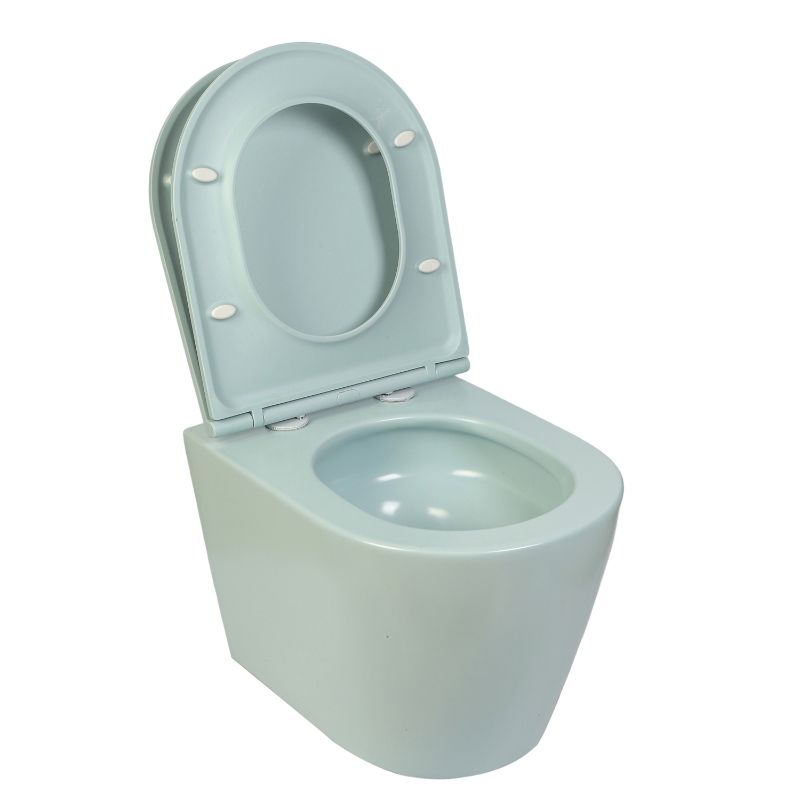 Rimless Wall Hung Toilet Bowl Ceramic Toilet Wash Down Flush Multi Color