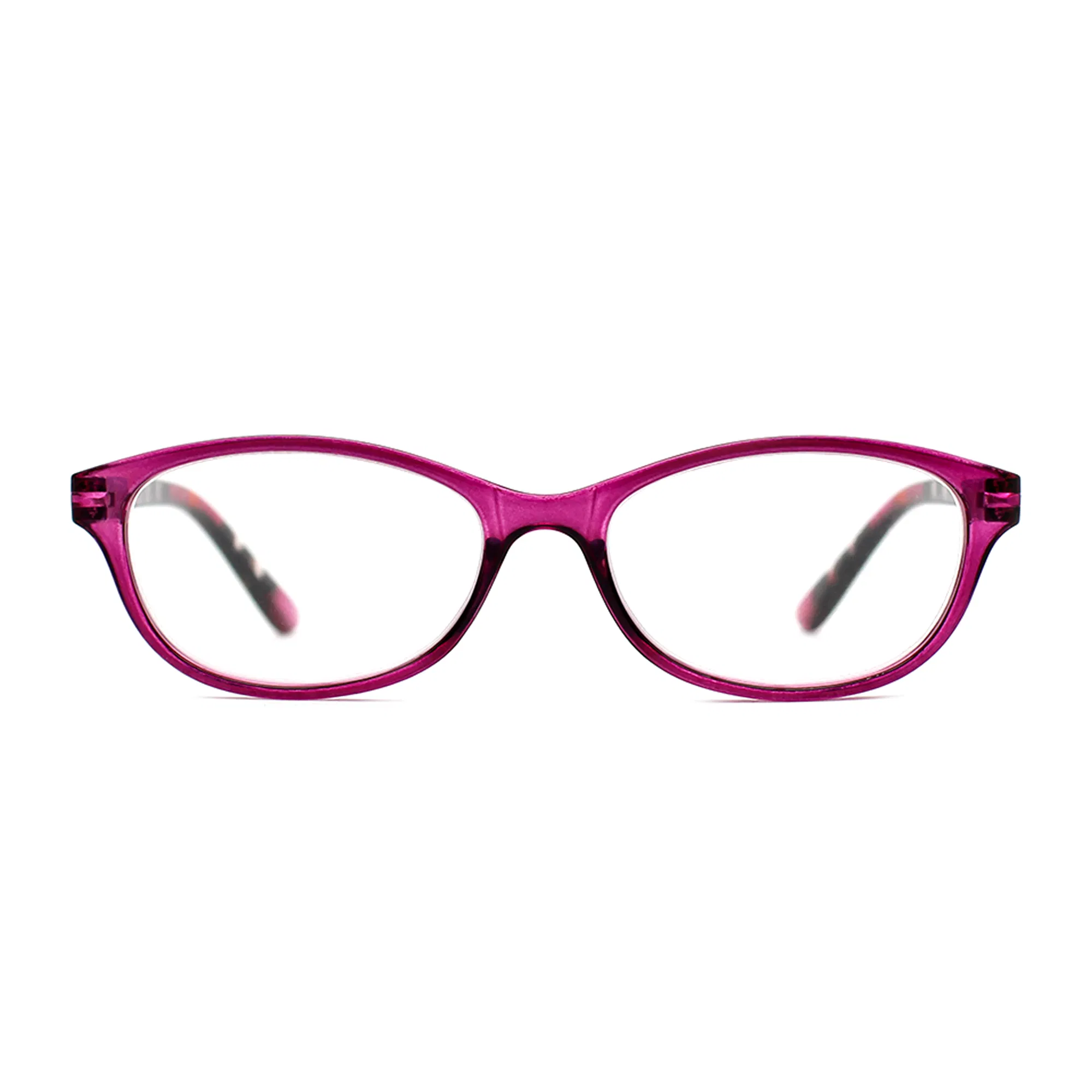 Custom Unisex Slim Circle Frame Spring Temple Reading Glasses Fashion Blue Light Block PC Reading Glasses (WRP21016)