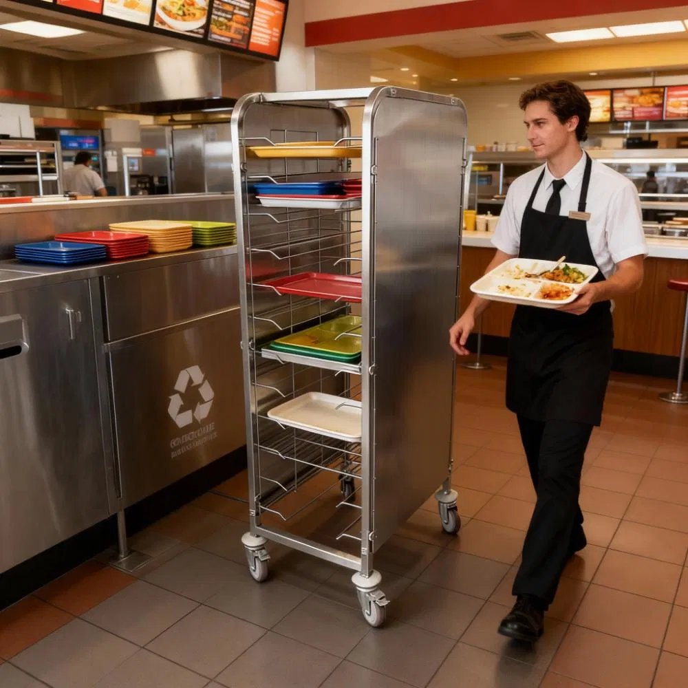 Heavybao Stainless Steel Food Bakery Tray Pan Trolley Baking Commercial Restaurant Kitchen Equipment