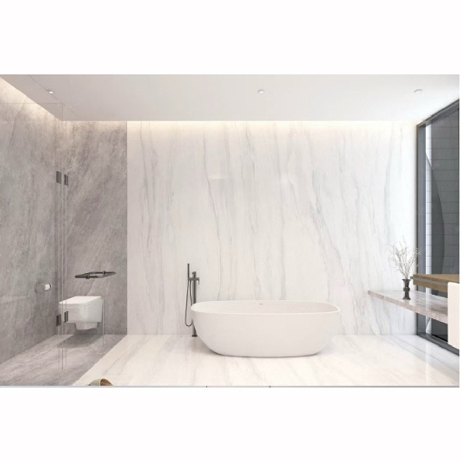 Custom High Quality Natural Cut Marble Stone Slab with Bookmatch Veining Pattern