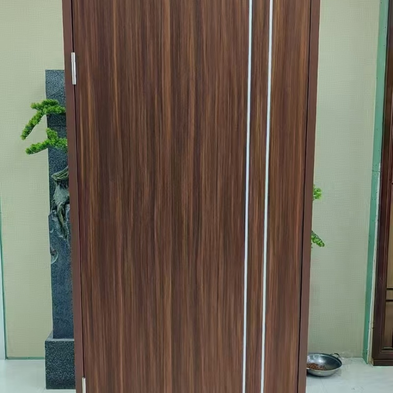 Factory Direct Sales High Quality Customized Decorative PVC Hollow Door with Strong Frame and Wood Finish Fireproof Interiormdf Wooden Solid Waterproof Door
