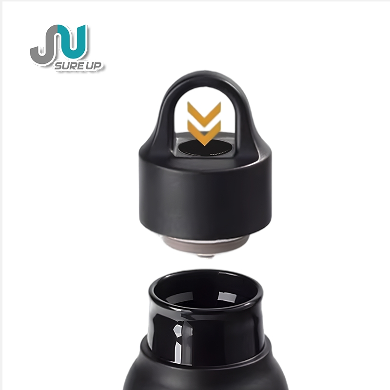 Stainless Steel Vacuum Thermos Cup 500ml One-Button Open with Tea Strainer