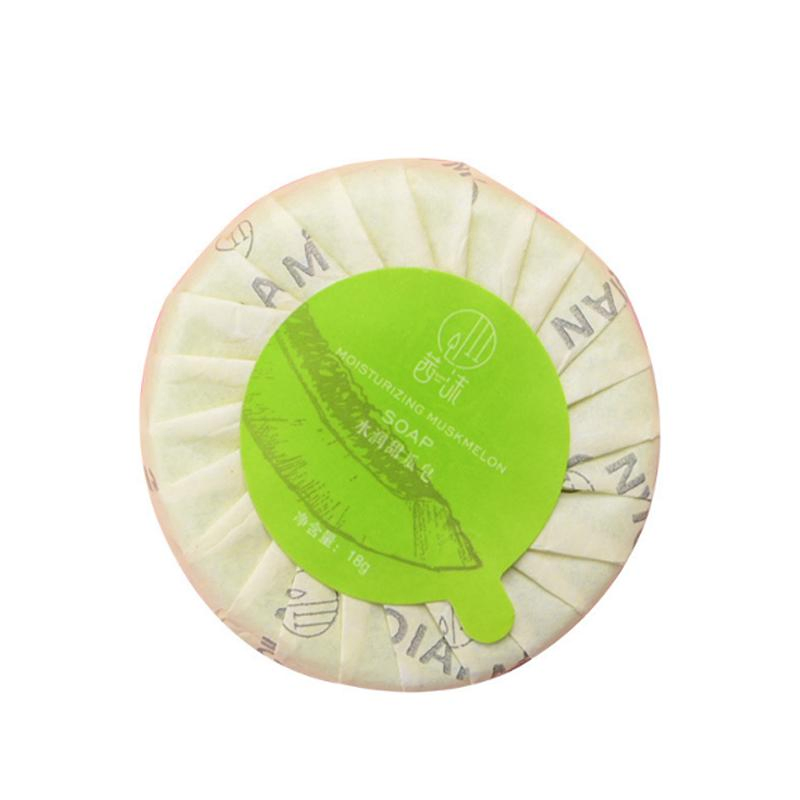Hot Sale Cheap Price Small Size Round Pleated Wrapped Soap for Hotel