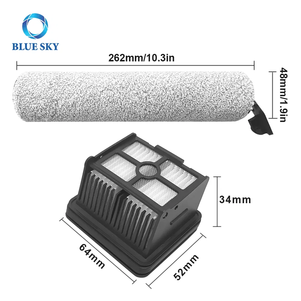 Washable HEPA Filter and Roller Brush Replacement Kit Fits for Dreame H13 PRO M13 M12PRO M12 Handheld Vacuum Cleaner