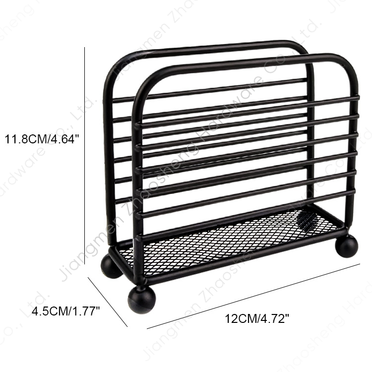 Desktop Wire Roll Paper Caddy Stand Metal Napkin Holder for Dining