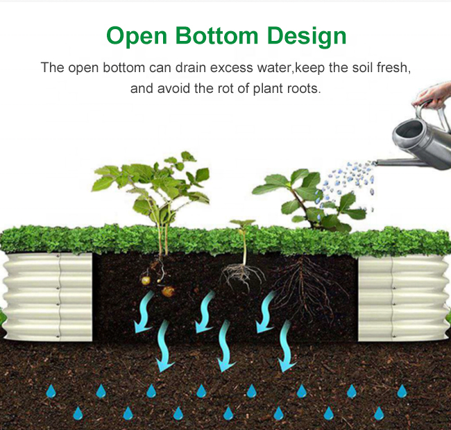 Грядка оцинкованная модульная 20 см для огорода