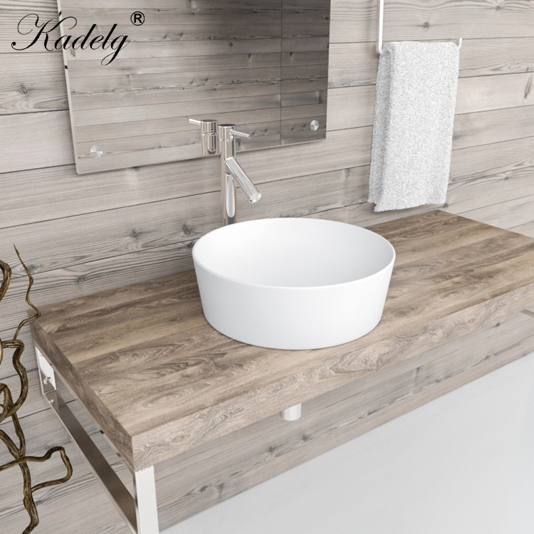 Round Bathroom White Toilet Sinks Porcelain Art Hand Wash Basins