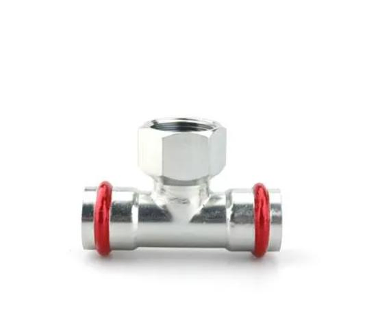 En10305-3 Carbon Steel (E195 1.0034/E235 1.0038) V Profile Press Pipe Fitting Female Tee