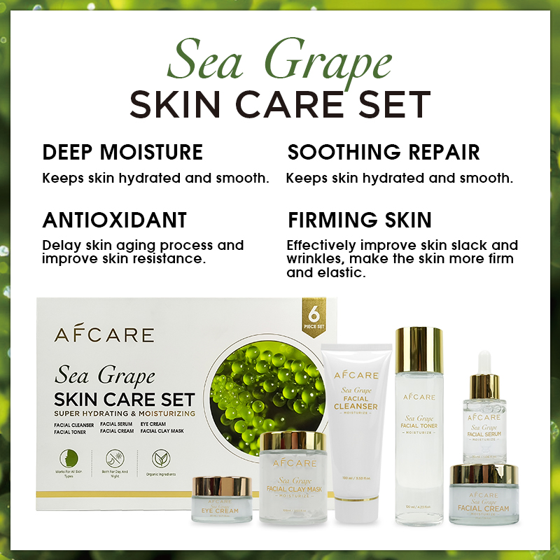 Korean Products Cruelty-Free Moisturizer Firming Sea Grapes Skin Care Brightening Set