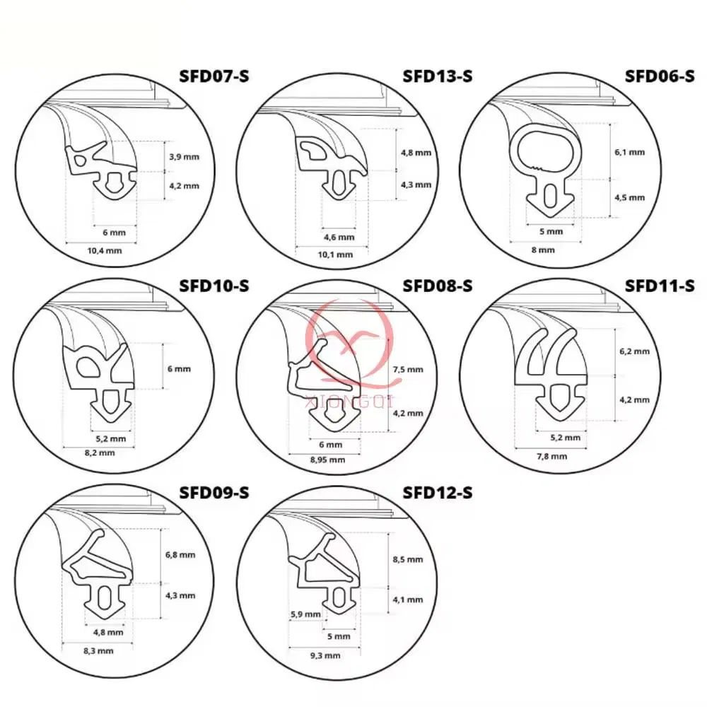 Custom EPDM Rubber Seal Strip Windproof Flexible Glazing Weather Seal Rubber Gasket