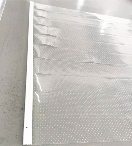 Perforated Transparent Thin Night Blind Strip Breathable Decelerate Semi-Automatic Plastic Night Blind for Freezer in Marketplace