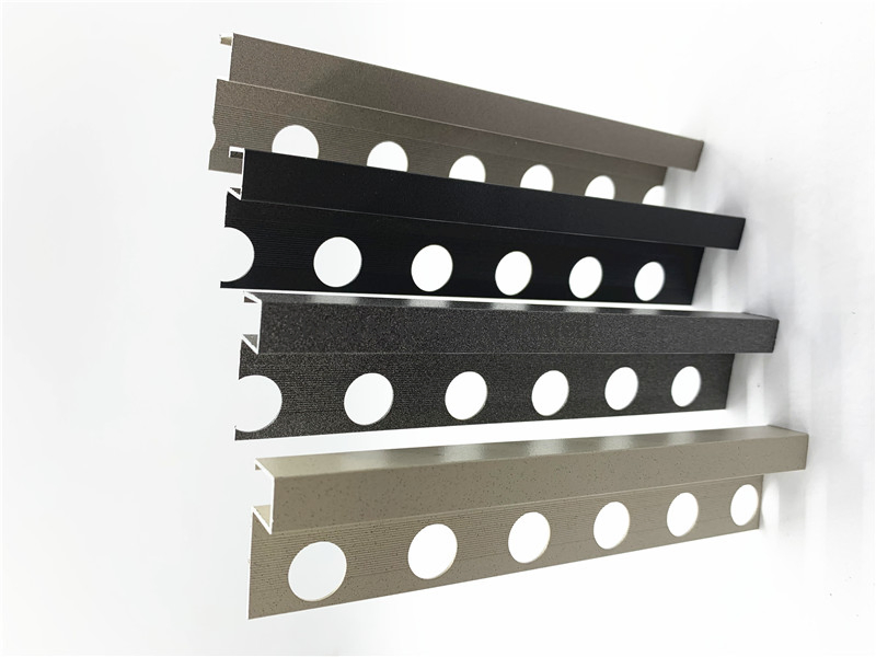 Aluminum Tile Strip Corner Curved Trim for Porcelanato Decorative Listello