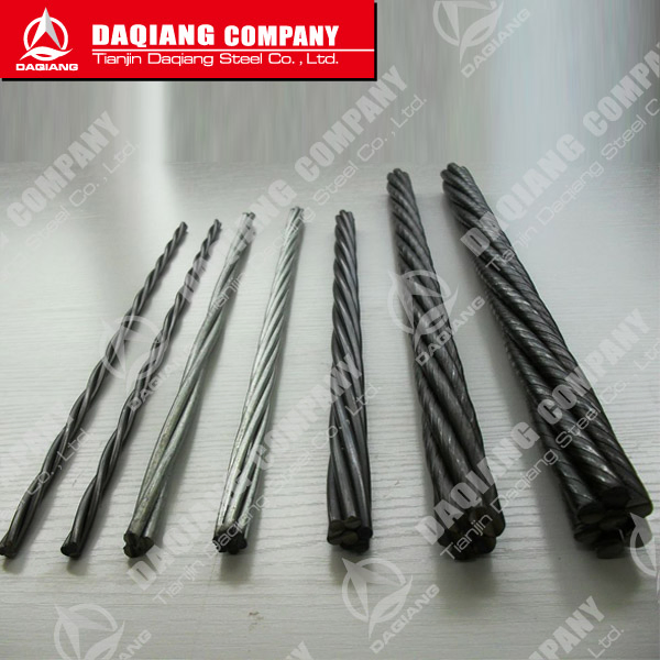 12.7mm PC Steel Strand for Ground and Rock Anchors/Bridges/Highway/Railway Sleeper