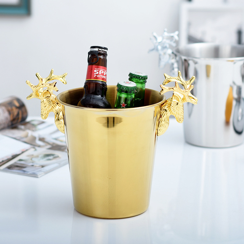 5L Stainless Steel Ice Bucket for Beer Bottle Barware