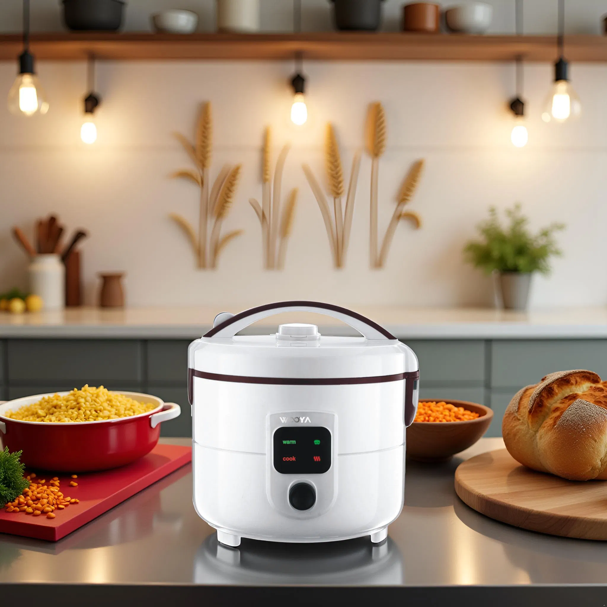 Electric Rice with LED Light Indicator Auto Cooking Process and Warming Function
