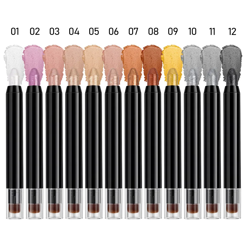 Wholesale Vegan Blush Highlight Pencil with Brush Shimmer Body Highlighter Private Label