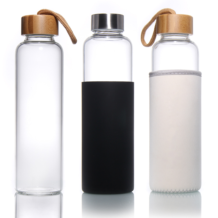 Personlized Eco-Friendly Reusable Classic in Bulk Clear Glass Water Bottle