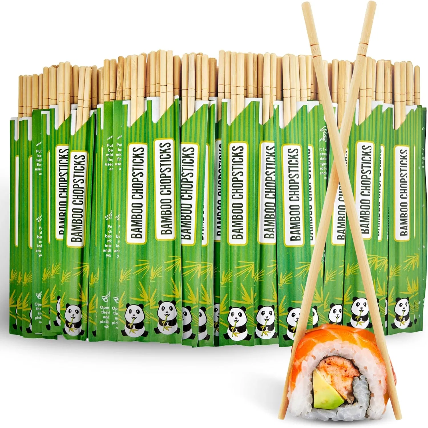 Round Separated Disposable Chopsticks Bamboo Chinese Chopsticks Customizable Packaging