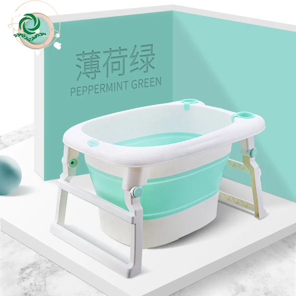 1-36 Months Eco-Friend CE SGS Folding Baby Bathtub Portable Callasible Bath Tub for Children
