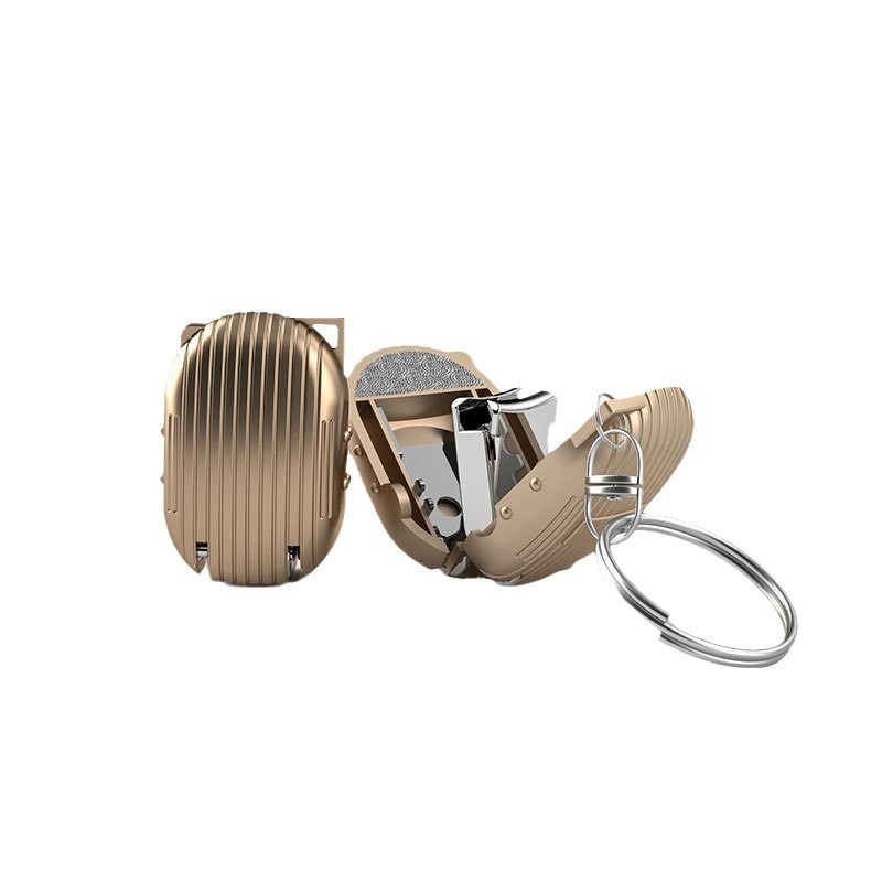 Promotional Manicure Mini Folding Nail Clipper Portable Keychain Stainless Steel Nail Scissors