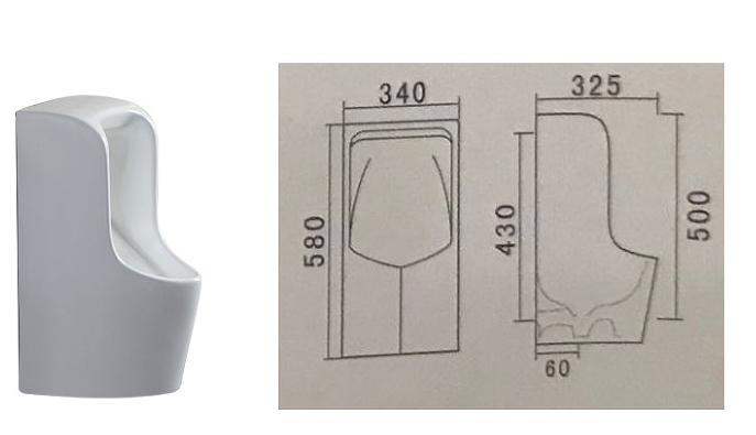 Good Quality Wall Mounted Urinal for Men Bathroom Adult Urinal Bowl Small Size Ceramic Urinal