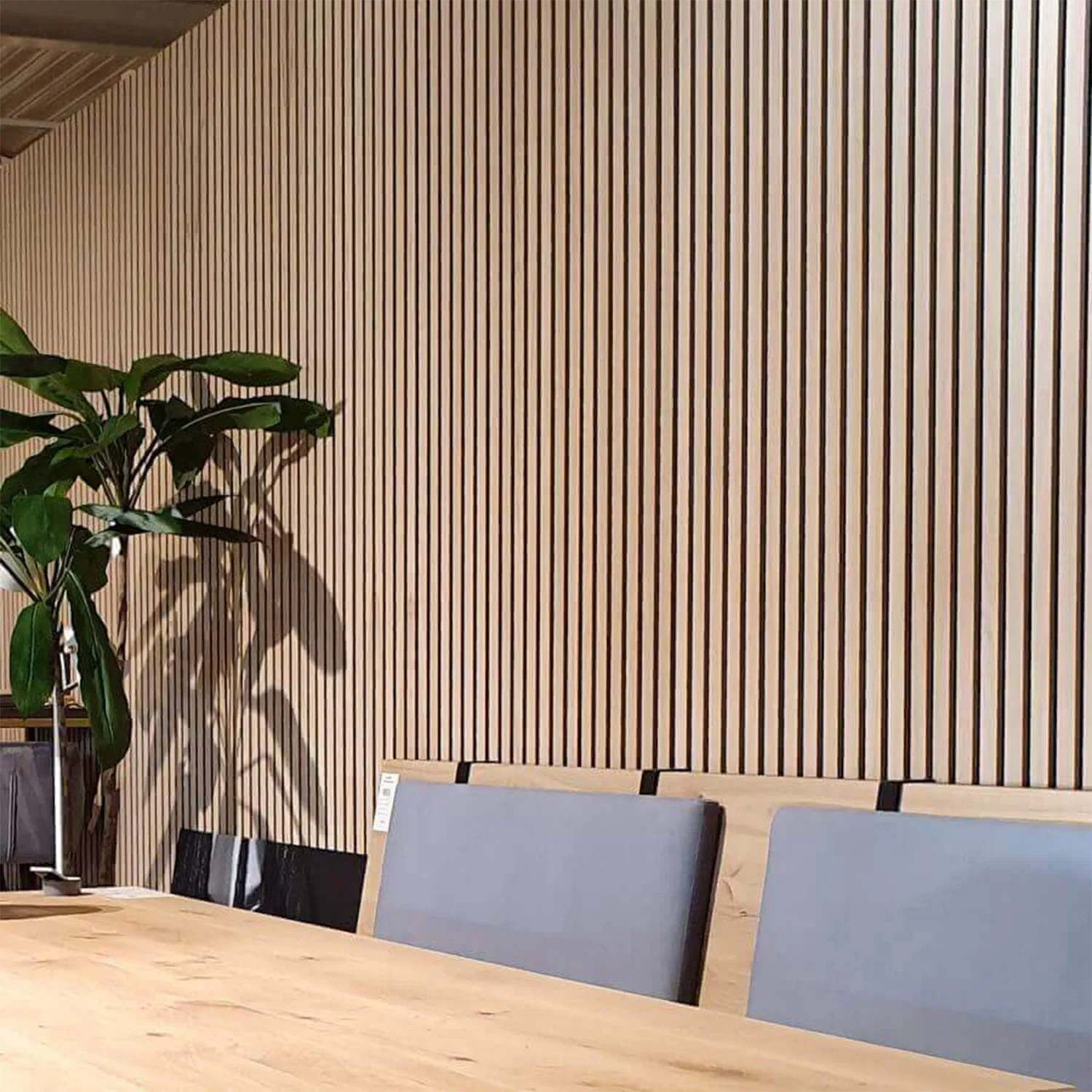 Villa MDF Wood Fiber Acoustic Tile Soundproof Board Slats Laminated Acoustic Panel
