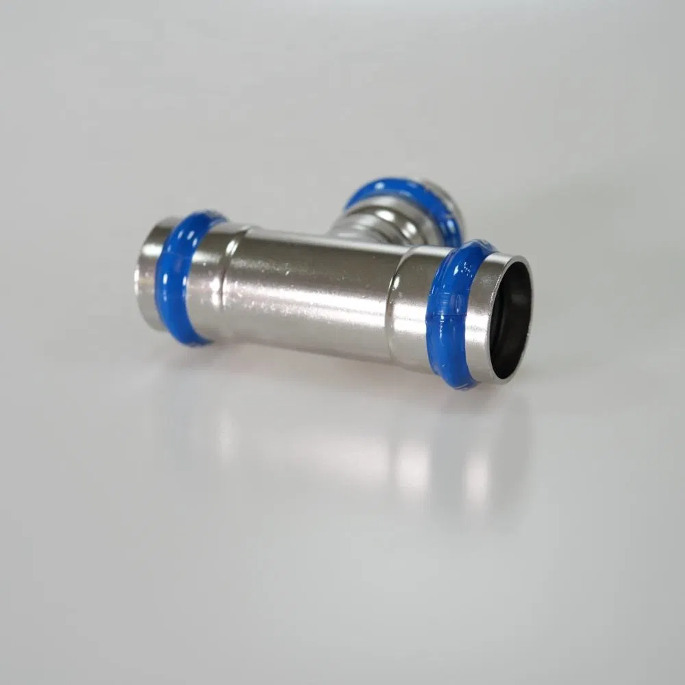 En10312 304 Stainless Steel Press Fittings Equal Tees V Profile