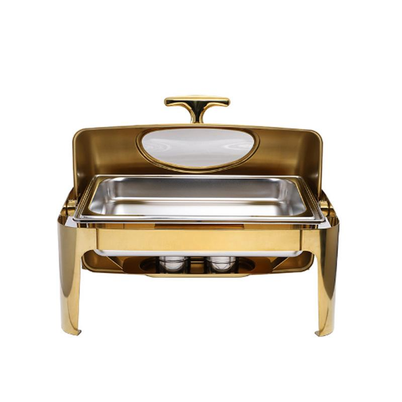 Premium Stainless Steel Roll Top Buffet Chafing Dish for Food Service