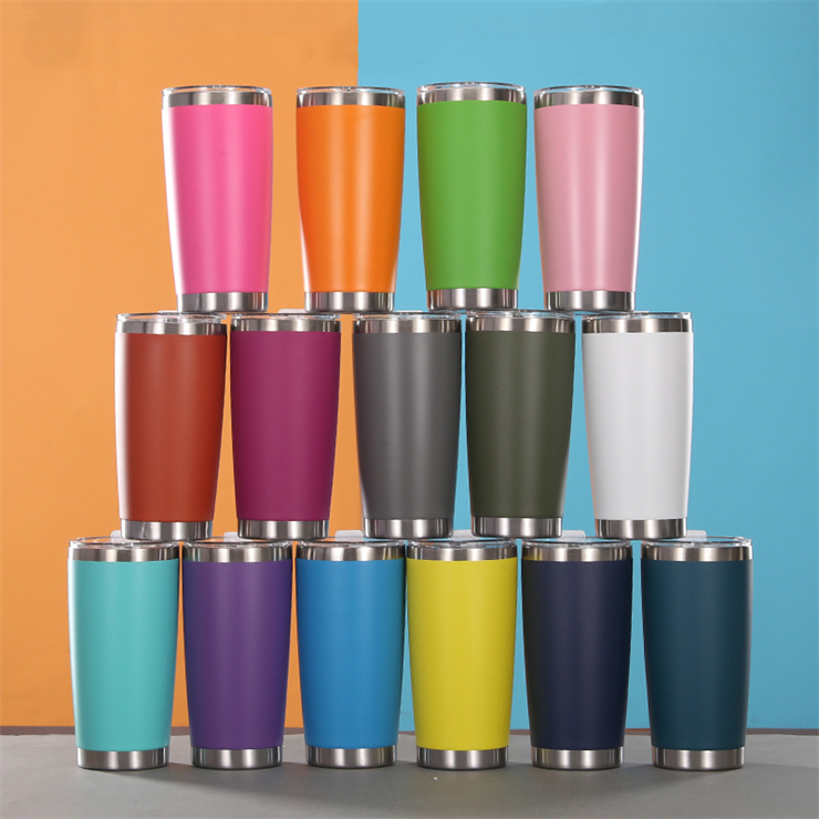 20oz Tumbler with Lid Stainless Steel Vacuum Insulated Double Wall Travel Tumbler Durable Insulated Coffee Mug Sublimation Wine
